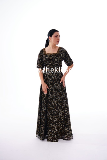 [57666785] Glittery Black Dress