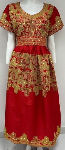 [79929359] Red Beautiful Traditional Dress