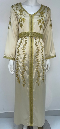 [79929372] Elegant luxury long sleeve modest women's embroidered  dress