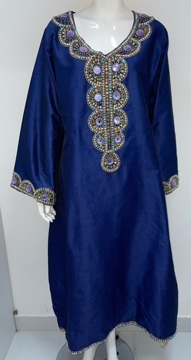 [00029373] Dark Blue Elegant Traditional Dress
