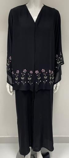 [72329393] Black Stylish Abaya