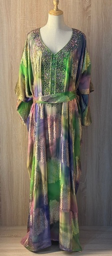 [79929429] Hand beaded belted thoub dress