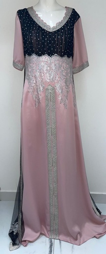 [79929437] Elegant Peach Pink Long Dress