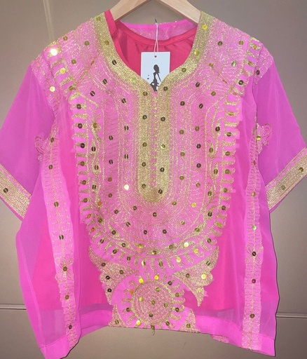 [61529457] Traditional Embroidered Blouse In Pink