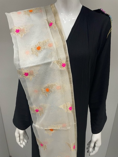 [61929489] Gold Shaila With Flower Design
