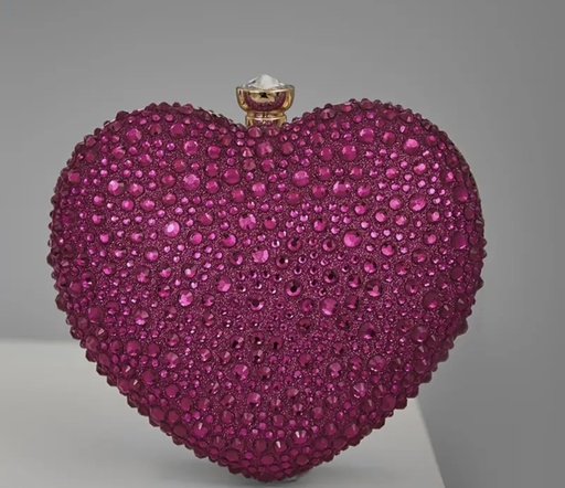 Luxury diamond heart shape bag