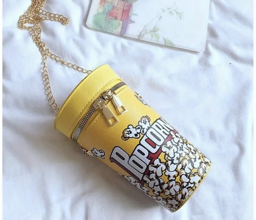 [63129522] Popcorn cup leather bag