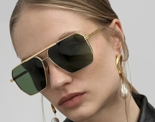 Over sized golden sunglasses