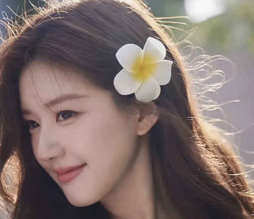[61929535] Frangipani hair clip
