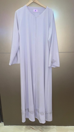 [72329582] Soft pink Beaded Abaya