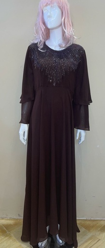 [79929584]  Elegant brown sequins Dress