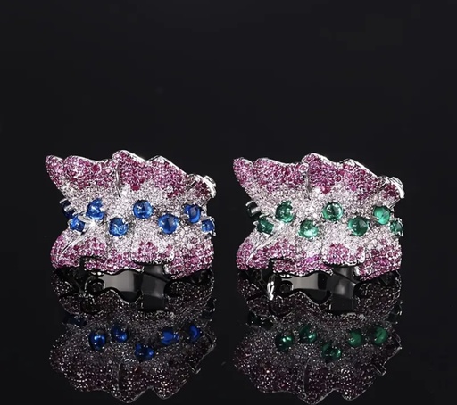 Ruby Ribbon zircon adjustable ring