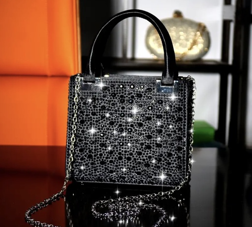 Stones studded handbag