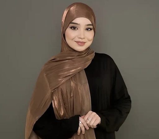 Solid color organza pleated glitter Shaila  
