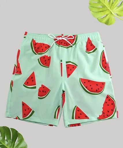 [10629746] Men's watermelon  Lime Green beach Shorts 