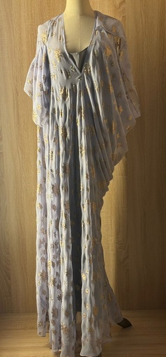 [79929788] Radiant and Intricately Designed Lavender Dress