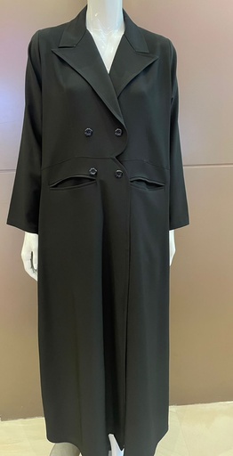 [72329822] Abaya with a double-breasted coat style