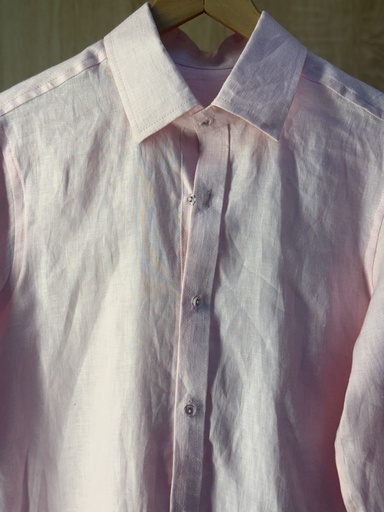 [16429826] Pink Linen Shirt 
