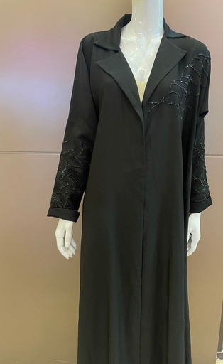 [72329834] Fashionable Black Abaya with Beads