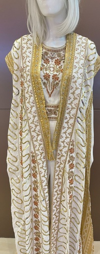 [20129836] Elegant Jumpsuit With Dress Overlay 