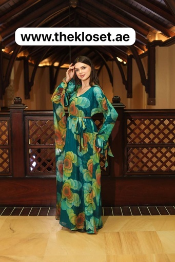 [79929837] Green Circles hand beaded thoub