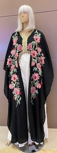 [20129841] Elegant Jumpsuit With Floral Overlay Dress 