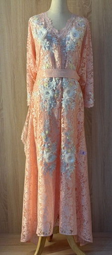 [79929852] Elegant In Peach Dress