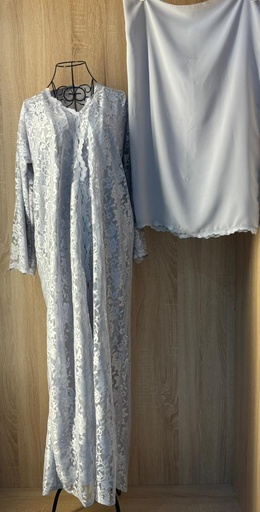 Elegant Lace Abaya With Sheila