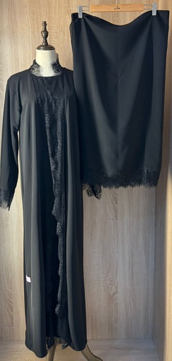 [72329872] Black dress, abaya, and shaila