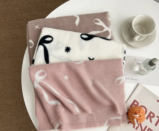 Bow print Korean scarf 