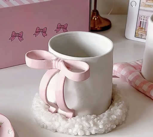 [61929983] Pink bow mug