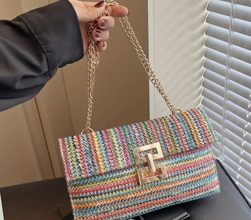 [63130008] Perfect colorful woven Crossbody Bag  