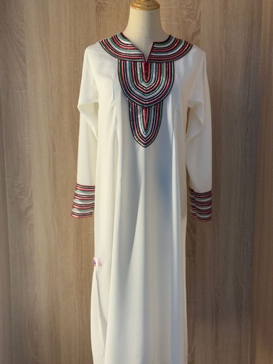 National day dress handcrafted with traditional Talli work 