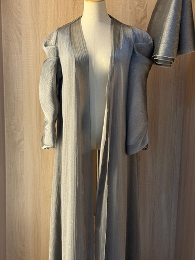 [72330131] Elegant Shimmery Gray Abaya