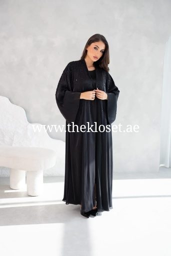 [72330151] Beaded Black Luxe Abaya