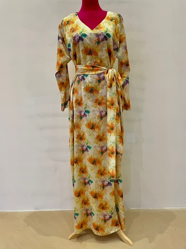 V-Neck Floral Maxi Dress