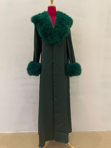 Elegant Fur Coat Abaya