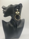Twisted loop evil eye earrings