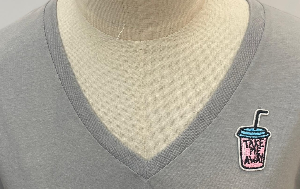 Grey Sequins Cat &amp; TMA cup T shirt