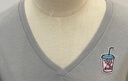 Grey Sequins Cat &amp; TMA cup T shirt