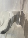 White sheer mesh Abaya