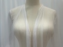 White sheer mesh Abaya