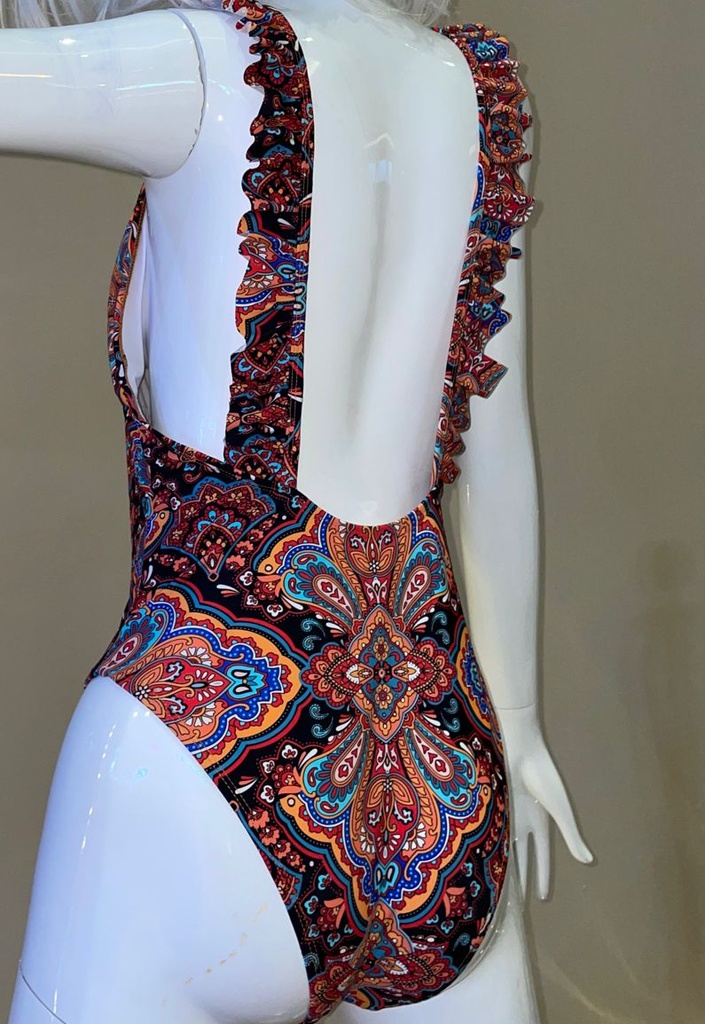Swimsuit Paisley Print One-Piece 