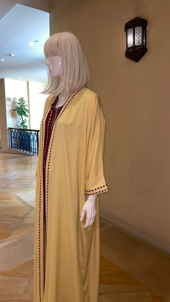 Elegant Open Front Kaftan with a Matching Maxi Dress