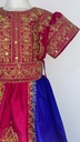 Multiple Color Young Lady Dress With Golden Embroidered Belt