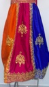 Multiple Color Young Lady Dress With Golden Embroidered Belt