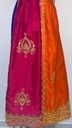 Multiple Color Young Lady Dress With Golden Embroidered Belt