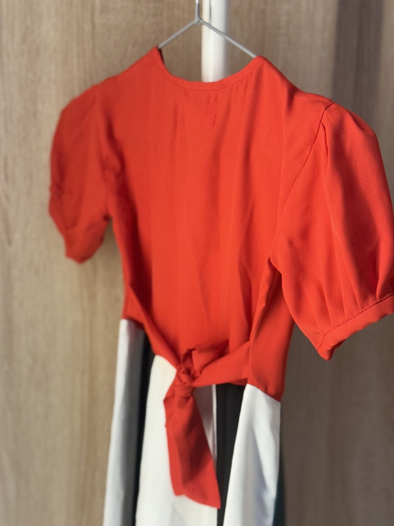 Flag colors Dress with belt