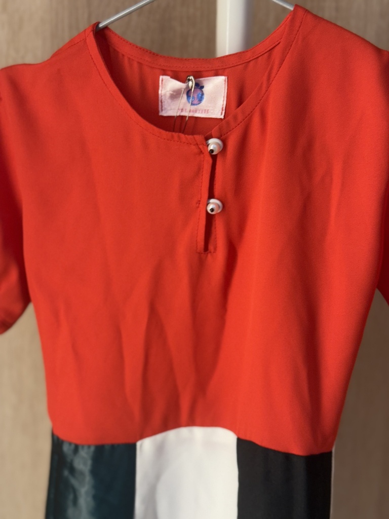 Flag colors Dress with belt