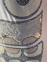 Robot face sequins and stones T shirt